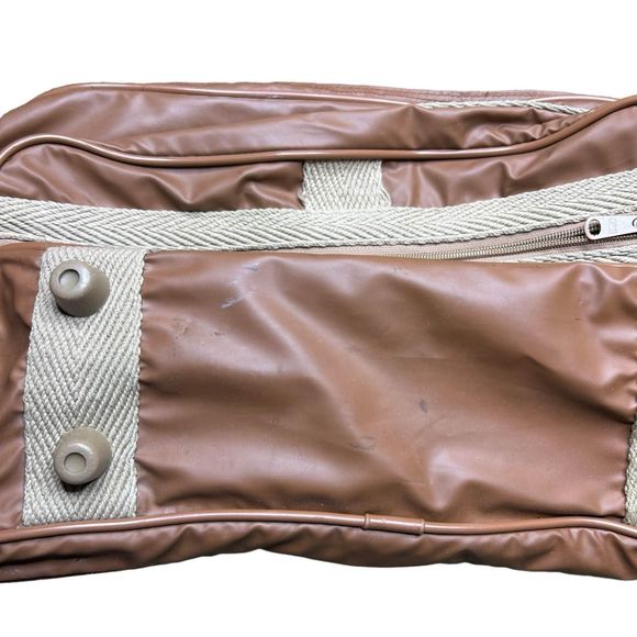 Vintage Diane Von Furstenberg DVF Brown Travel Bag with shoulder strap luggage - Picture 6 of 10